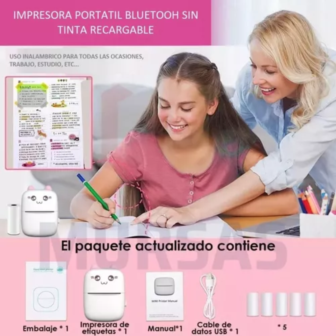 🖨️ Mini Impresora Térmica Portátil Bluetooth | Imprime Donde Quieras