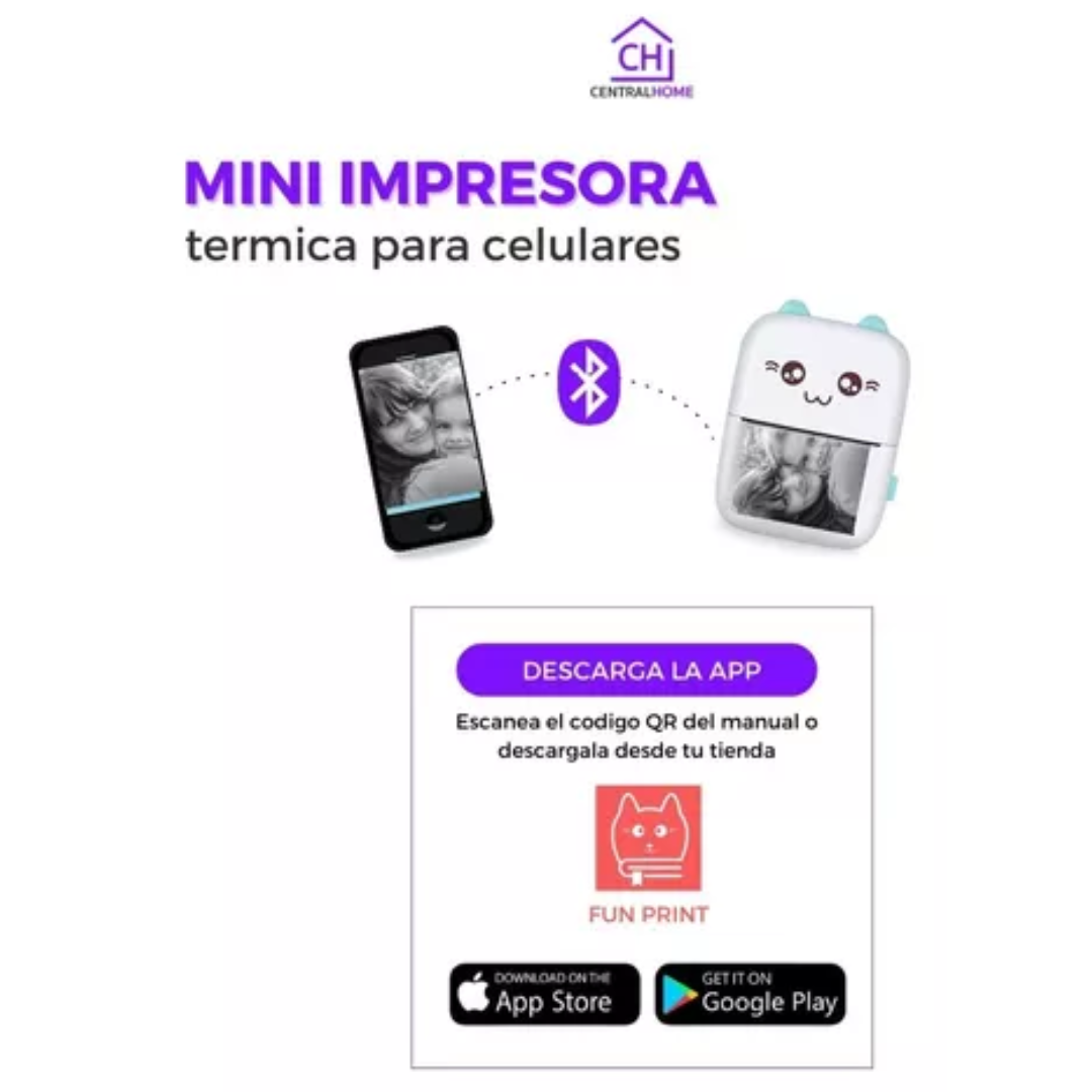 🖨️ Mini Impresora Térmica Portátil Bluetooth | Imprime Donde Quieras