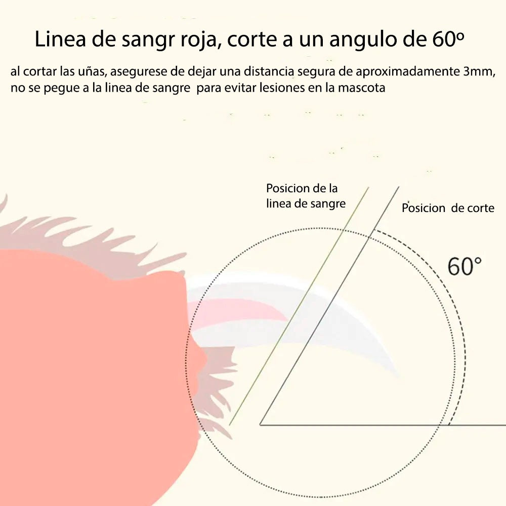 Cortaúñas LED para Mascotas | Corte Seguro y Preciso para Perros y Gatos