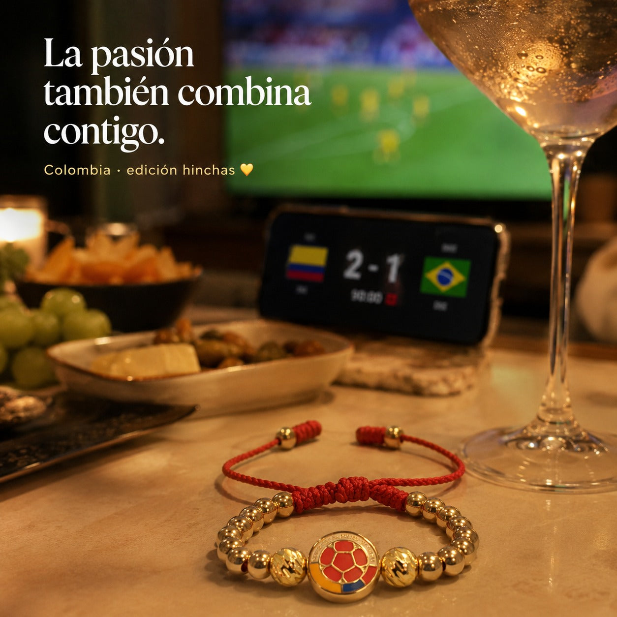 Manilla Selección Colombia Premium | Ajustable + Caja de Regalo