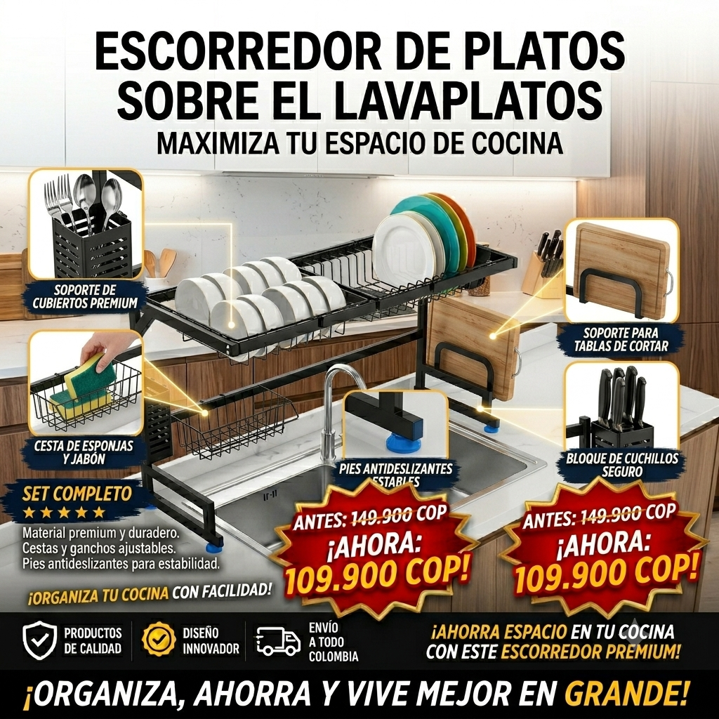 ESCURRIDOR DE PLATOS + ACCESSORIOS