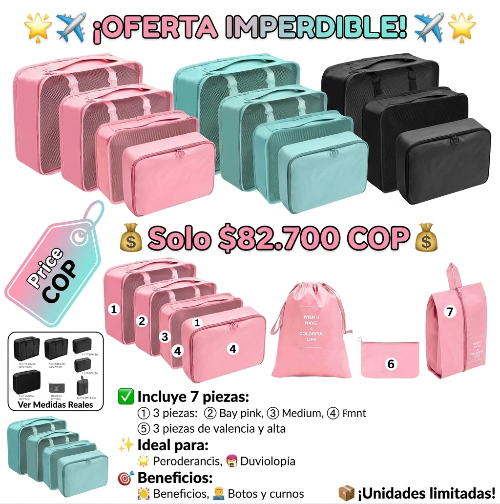 KIT ORGANIZADOR DE MALETAS